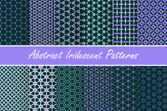 Abstract Iridescent Pattern Set