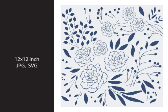 Boho Hand Drawn Botanical Pattern