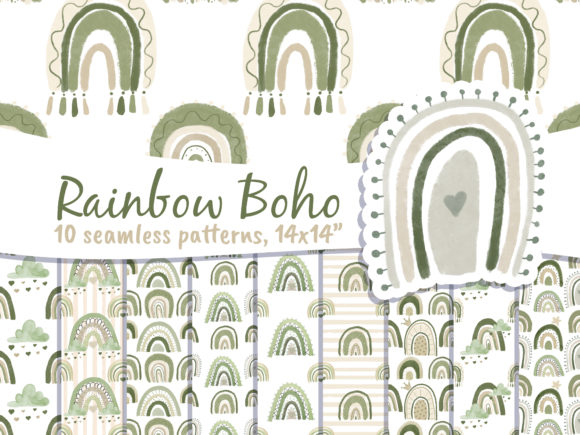 Boho Rainbow Digital Paper Neutral: A Versatile Tool for Modern Creatives