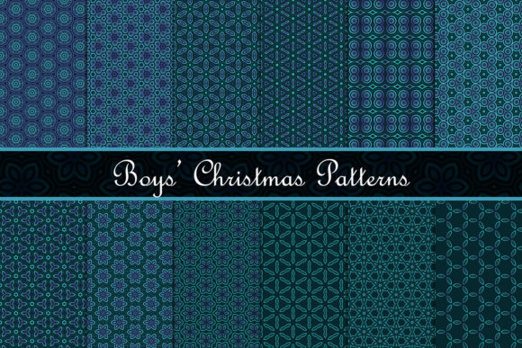 Boys Christmas Abstract Pattern Set: A Creative Resource for Designers and Content Creators