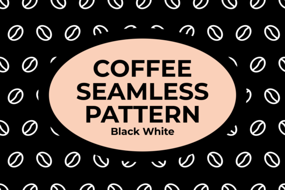 Coffee Icon in Black Background Pattern: A Stylish and Versatile Design Element