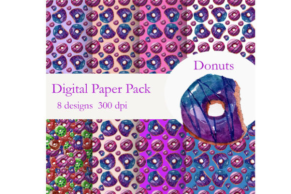 Donuts Digital Paper Pack: A Sweet Addition to Your Creative Toolkit
