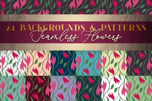 Flowers Digital Paper Background Pattern
