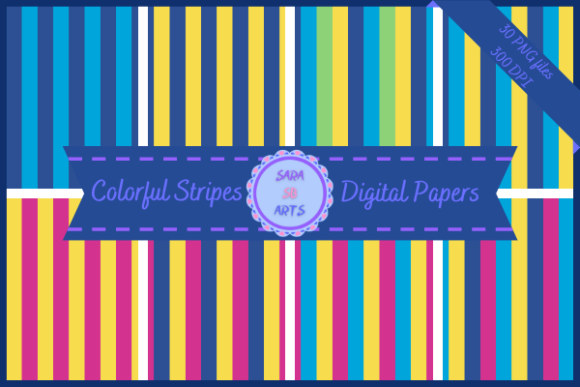 Seamless Stripes with Bright Colors: A Versatile Design Resource