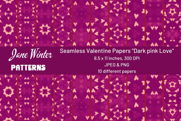 Seamless Valentine Papers Dark Pink Love: A Versatile Design Resource for Creative Projects