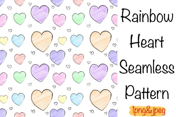 Valentine-Rainbow Heart Seamless Pattern