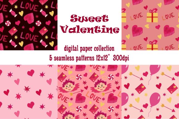 Valentine s Day Digital Paper Collection
